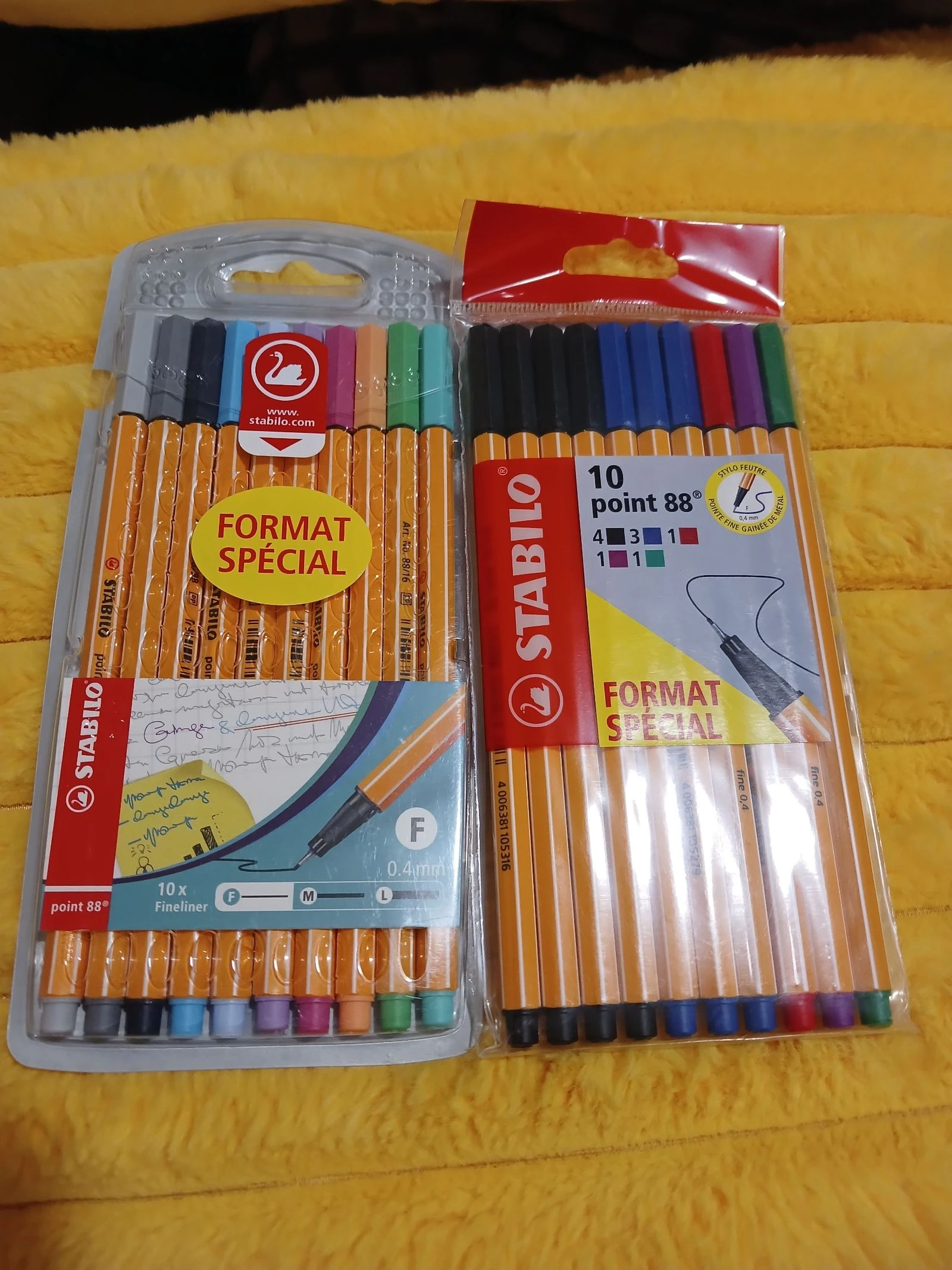 Feutres Stabilo pointes fines 0,4 mm